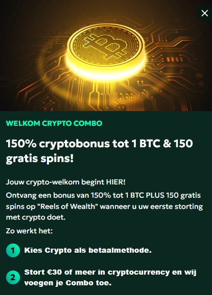 Crypto COMBO bonus van SagaSpins Casino