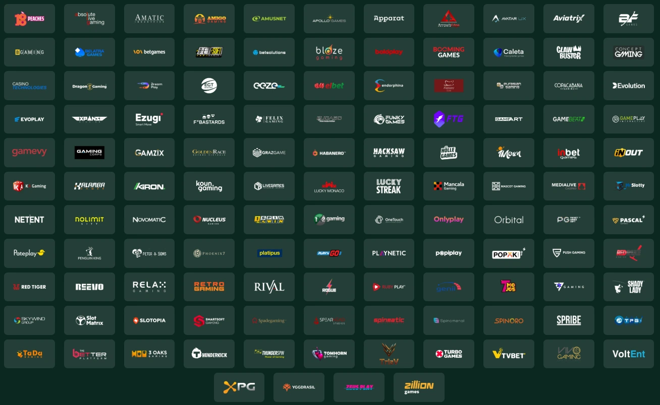 Softwareproviders van SagaSpins Casino